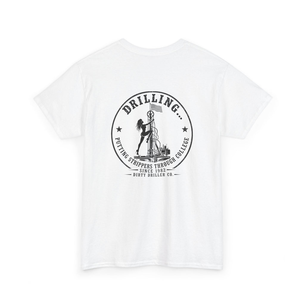 Dirty Driller Co. Black Stripper Logo Graphic Tee