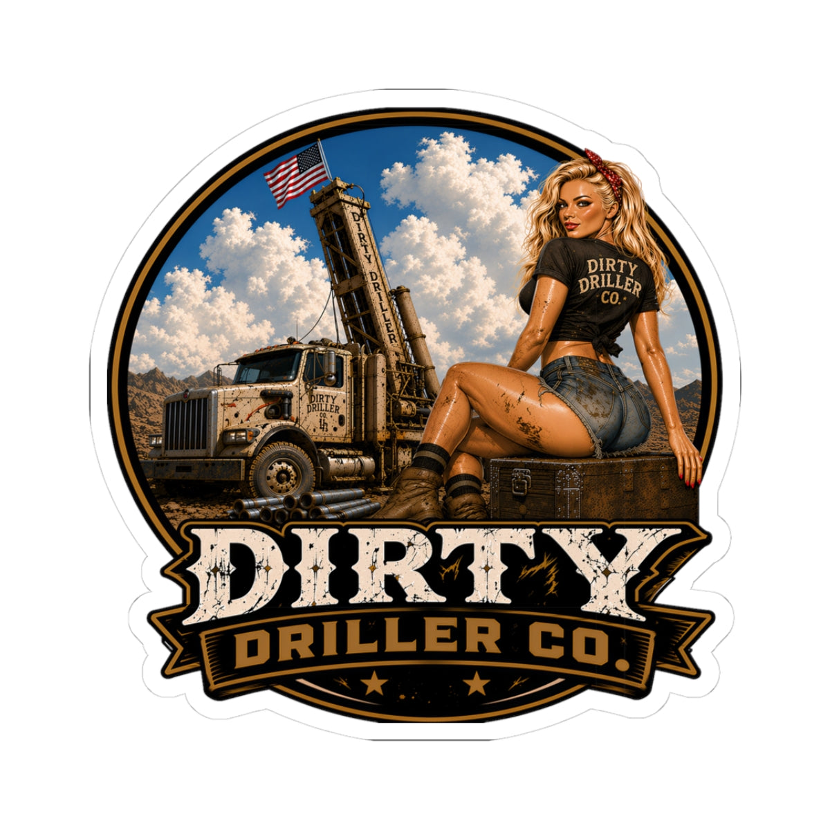 Dirty Driller Co. RC Signature Sticker
