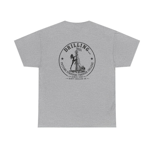 Dirty Driller Co. Black Stripper Logo Graphic Tee