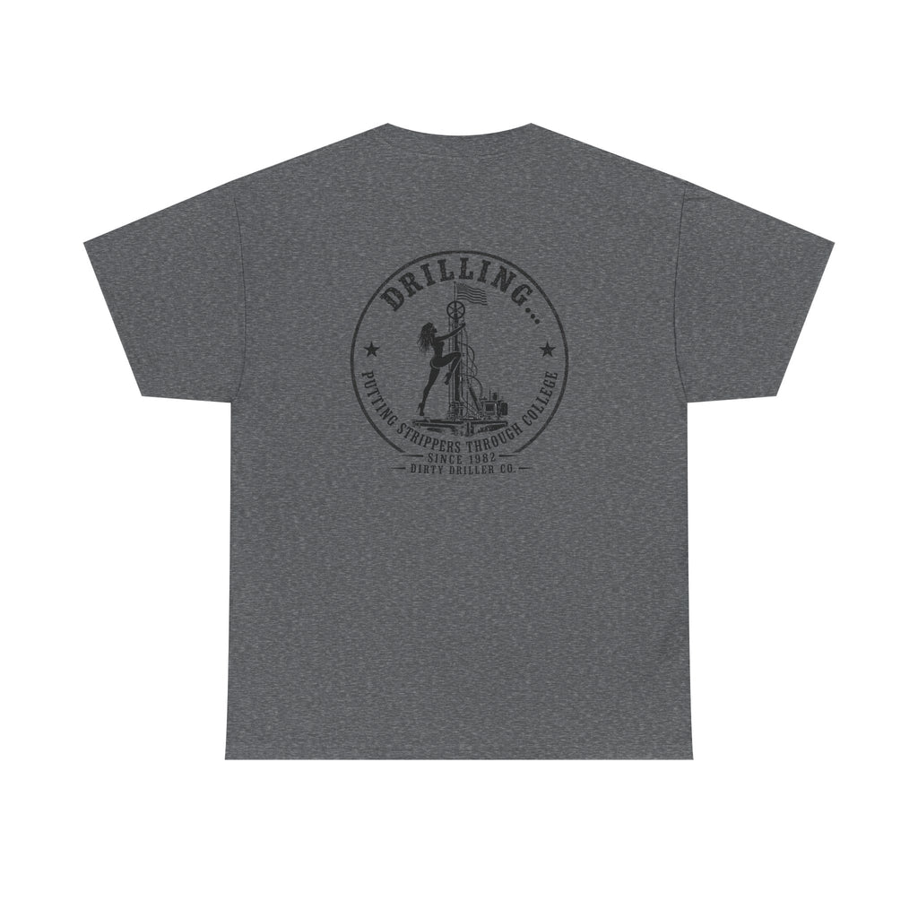 Dirty Driller Co. Black Stripper Logo Graphic Tee