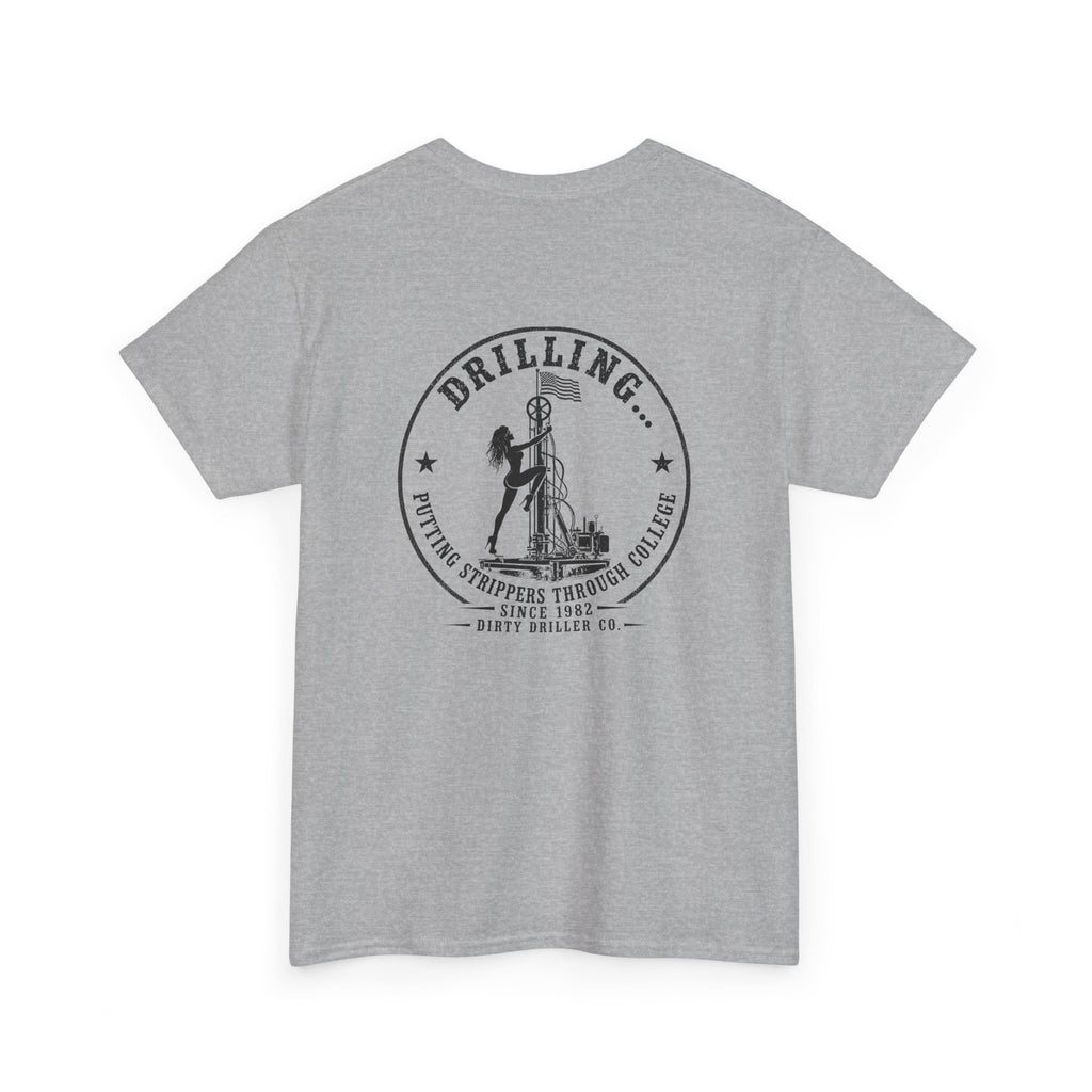 Dirty Driller Co. Black Stripper Logo Graphic Tee