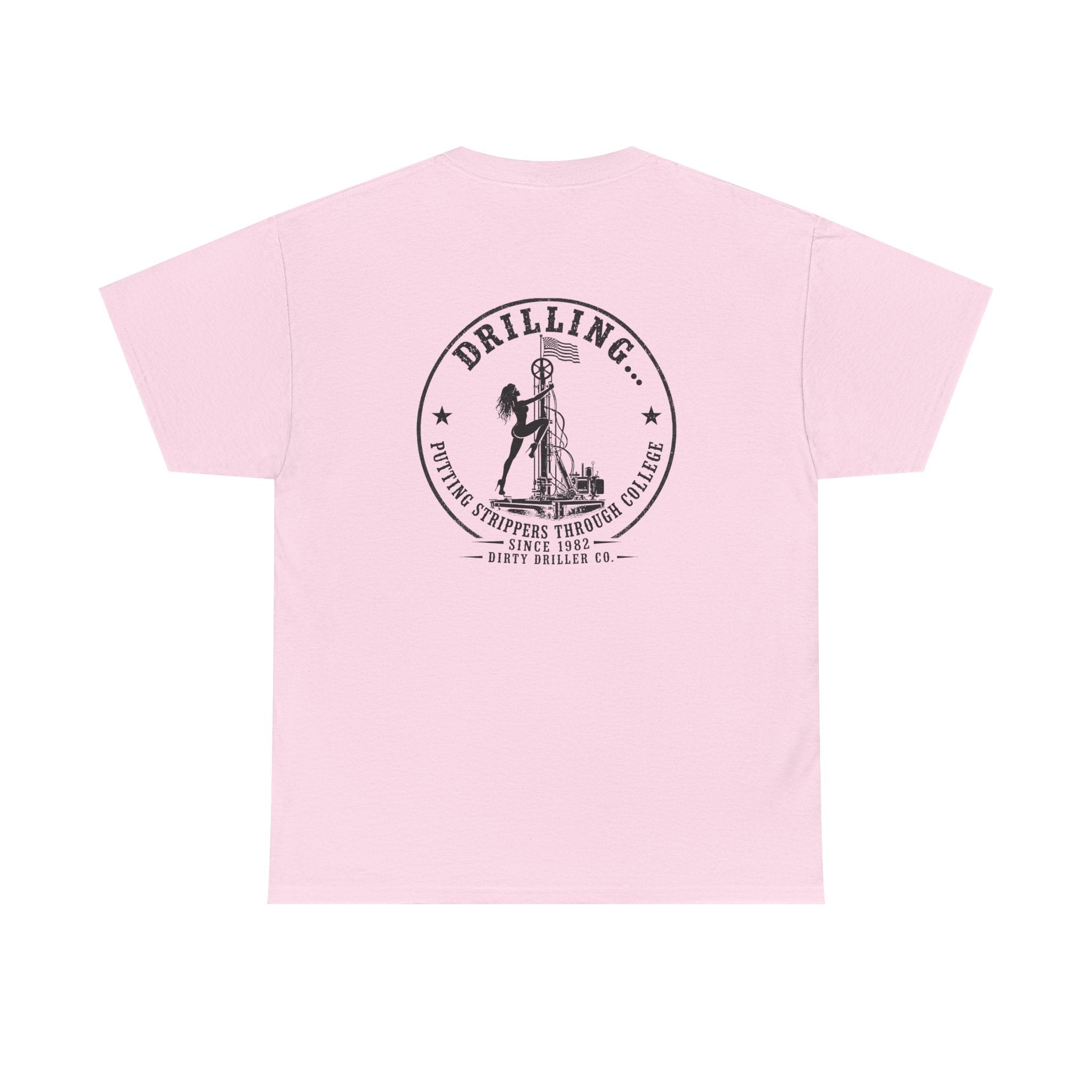 Dirty Driller Co. Black Stripper Logo Graphic Tee
