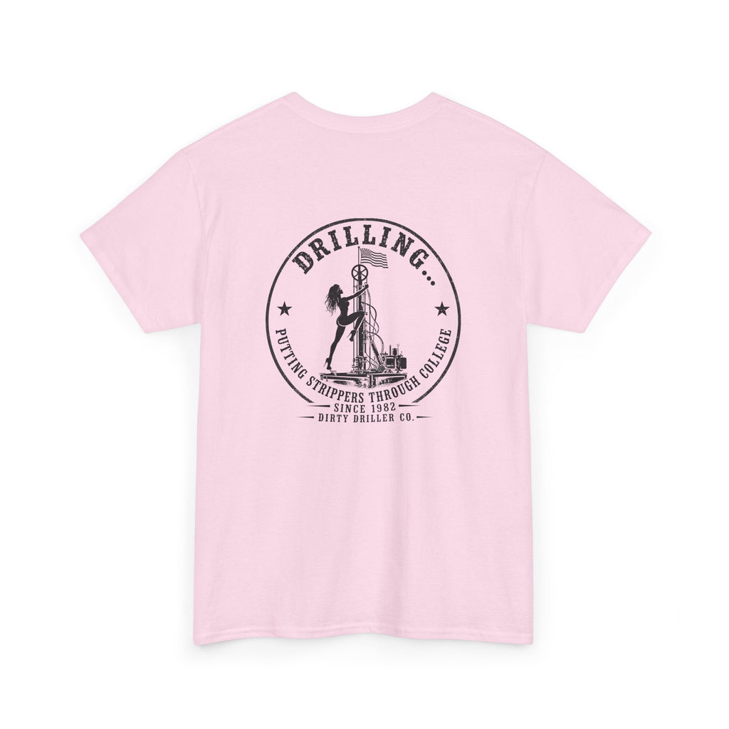 Dirty Driller Co. Black Stripper Logo Graphic Tee