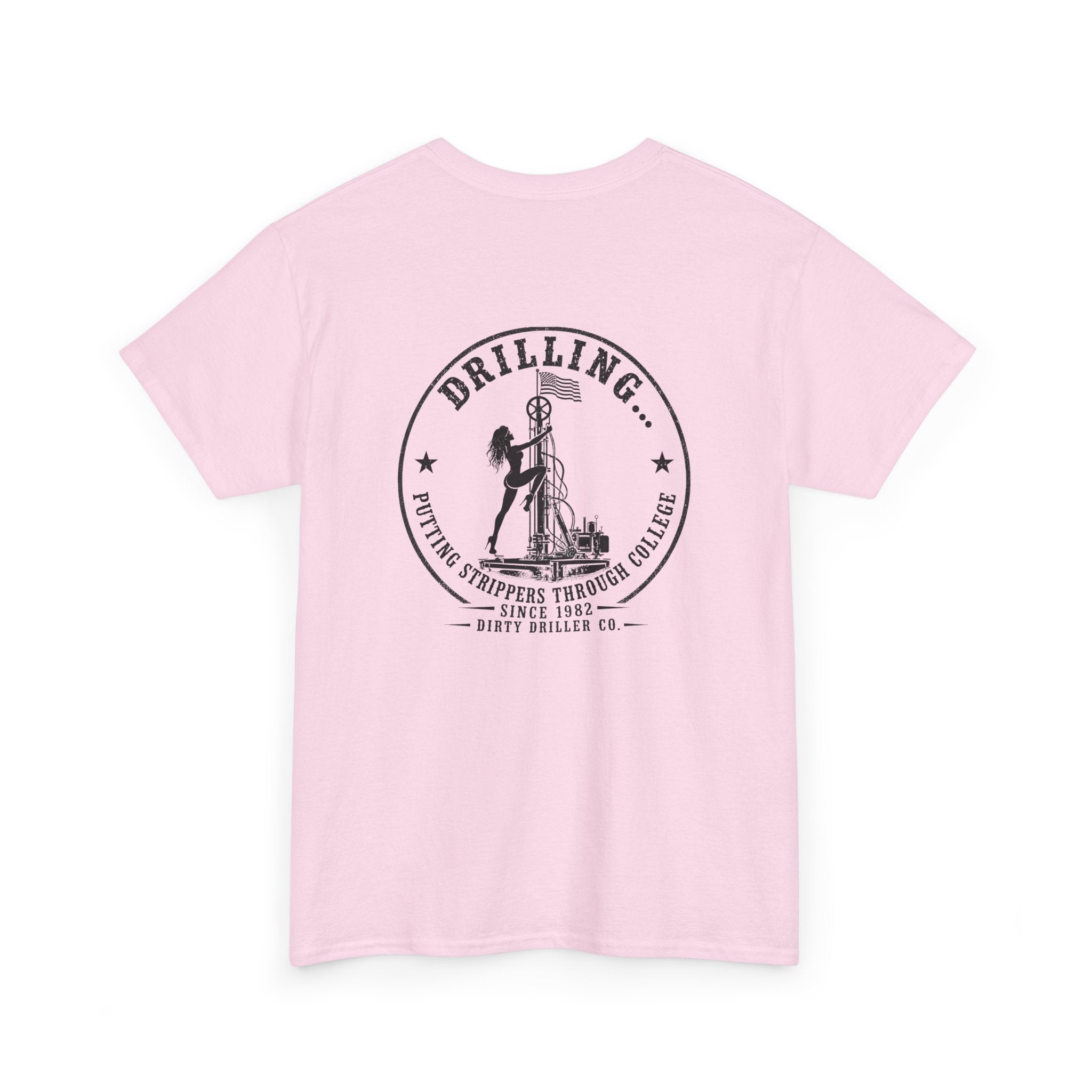 Dirty Driller Co. Black Stripper Logo Graphic Tee