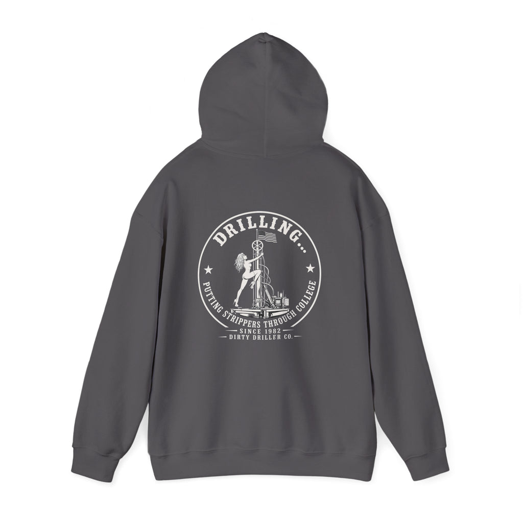 Dirty Driller Co. White Stripper Graphic Hoodie