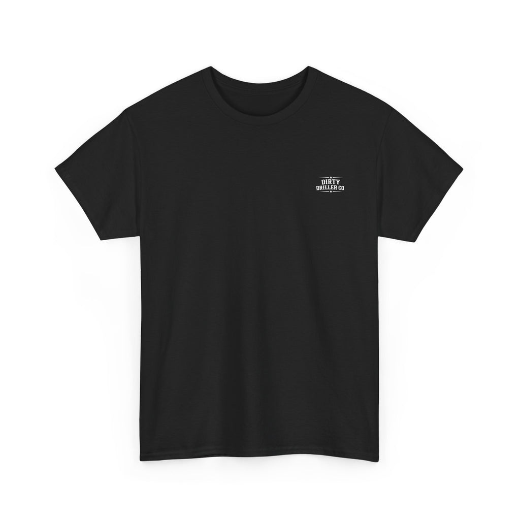 Dirty Driller Co. White Stripper Logo Graphic Tee
