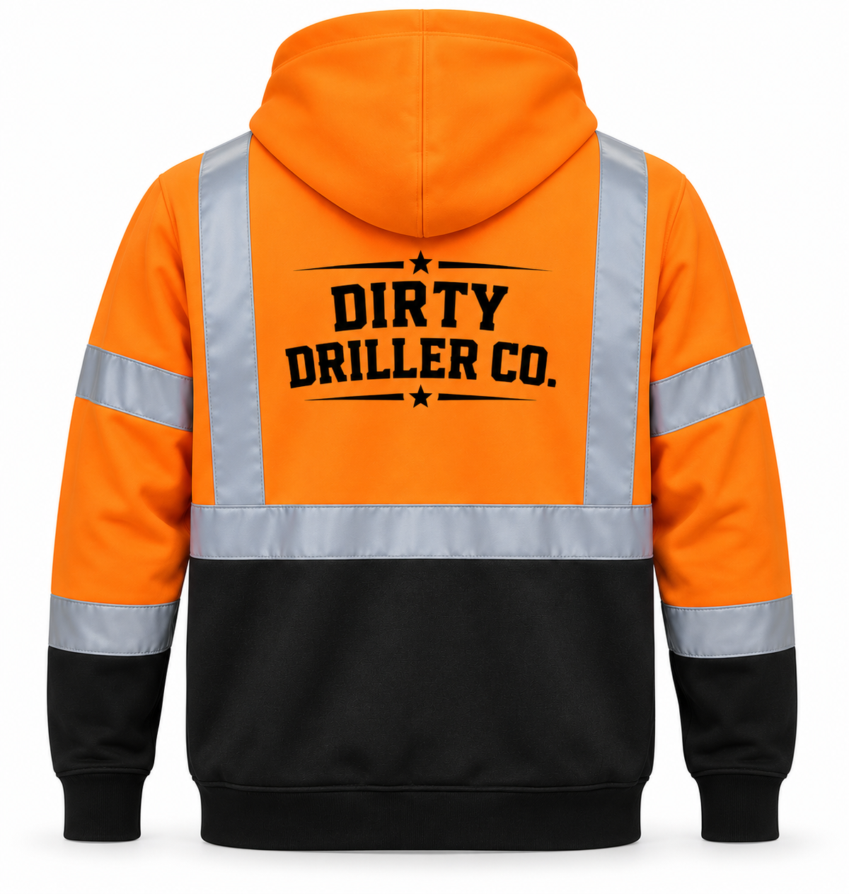 Dirty Driller Co. Hi-Vis Pullover Hoodie — ANSI Class 3 Reflective Workwear