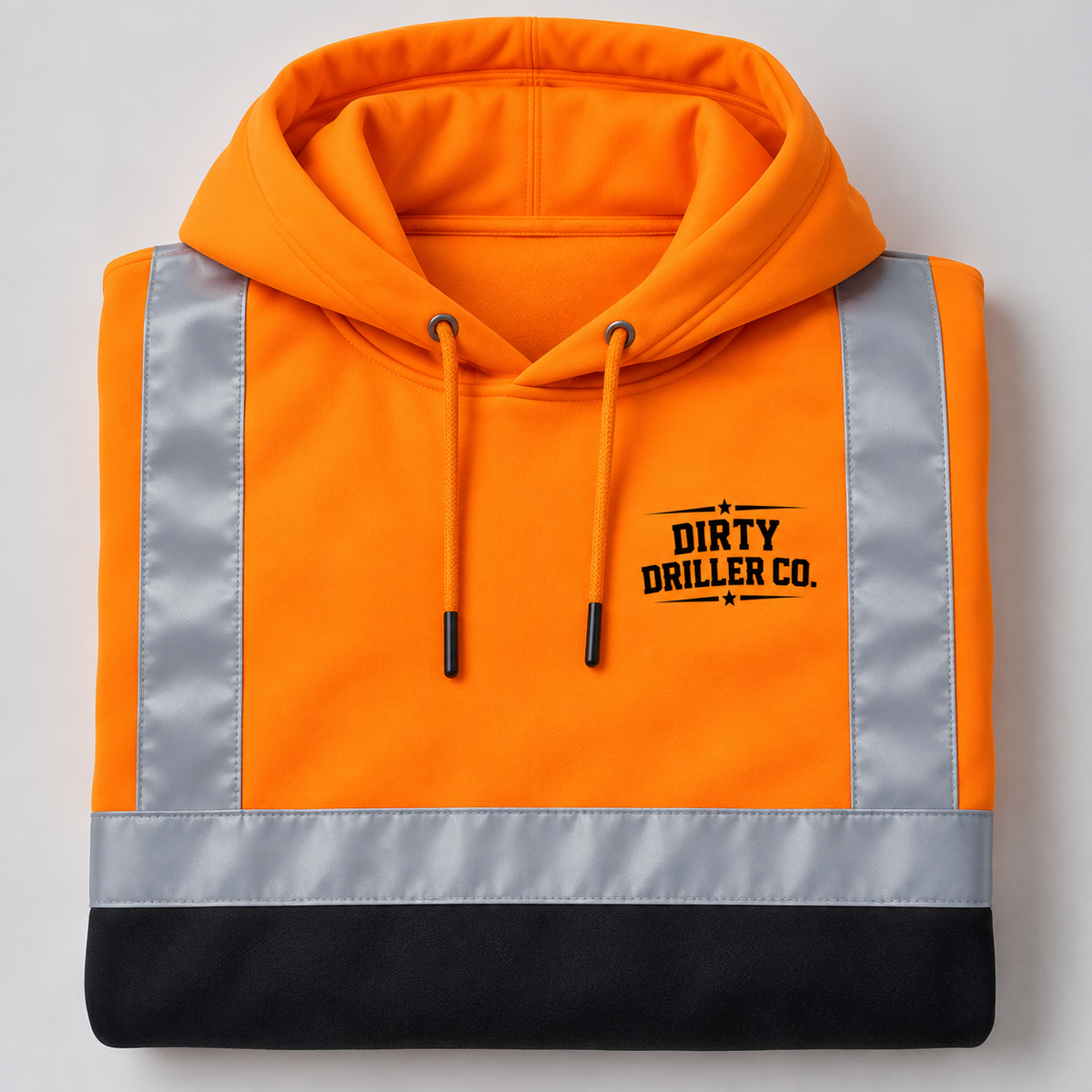 Dirty Driller Co. Hi-Vis Pullover Hoodie — ANSI Class 3 Reflective Workwear