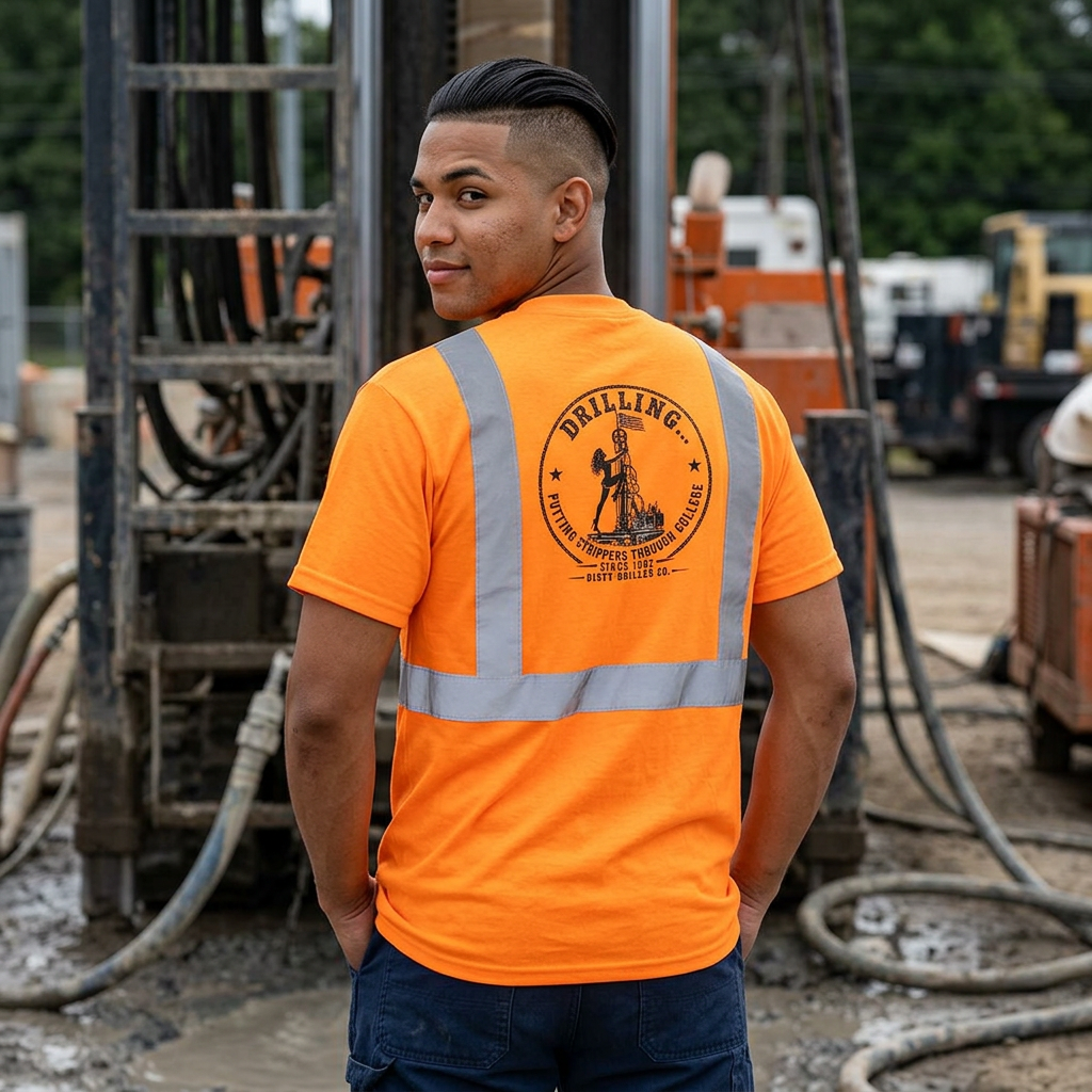 Dirty Driller Co. Stripper Logo High-Visibility Safety Shirt