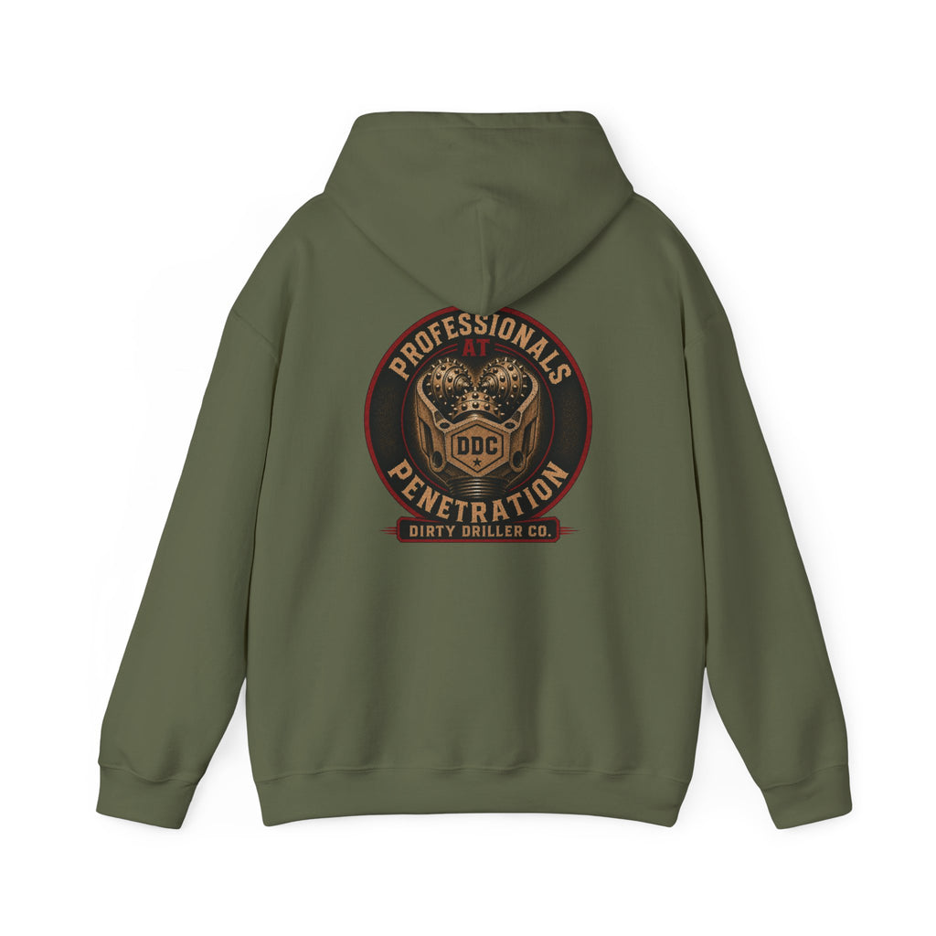 Dirty Driller Co. Professionals at Penetration  Graphic Hoodie