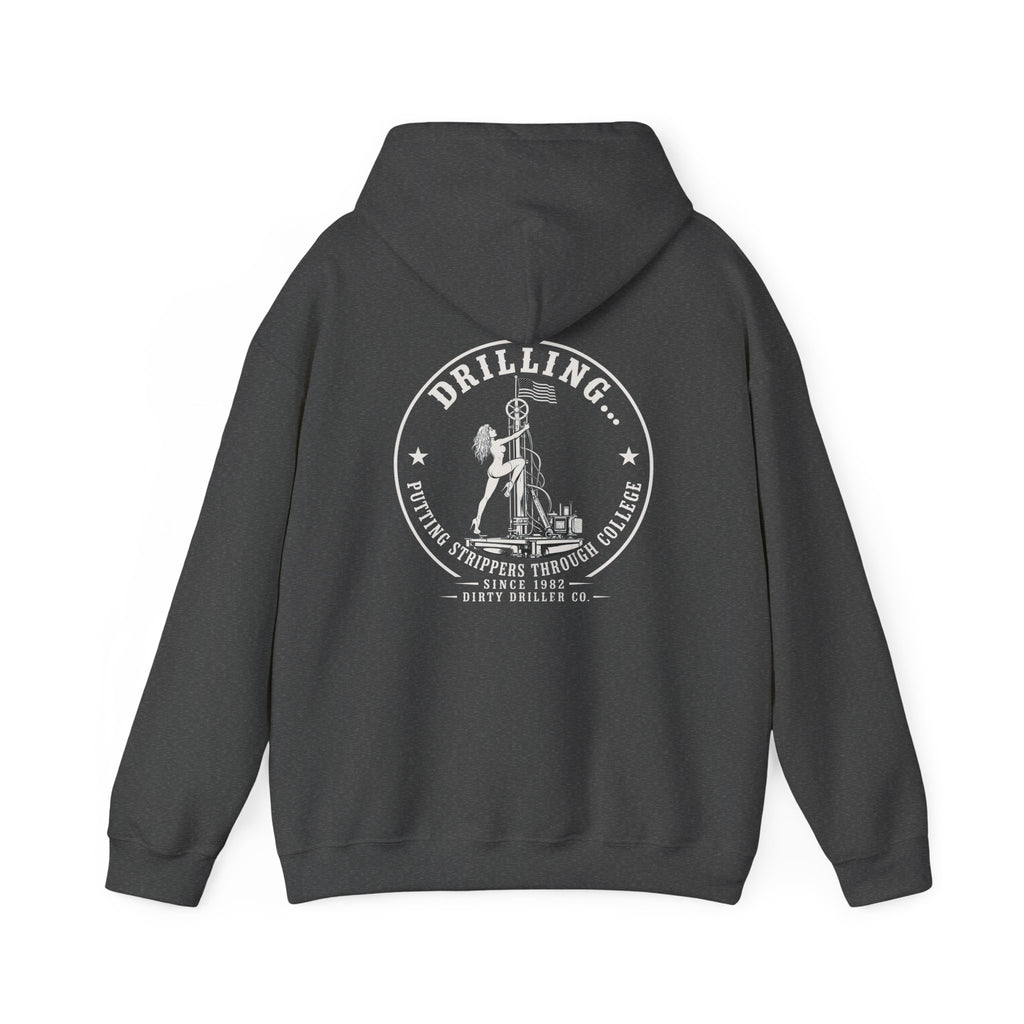 Dirty Driller Co. White Stripper Graphic Hoodie
