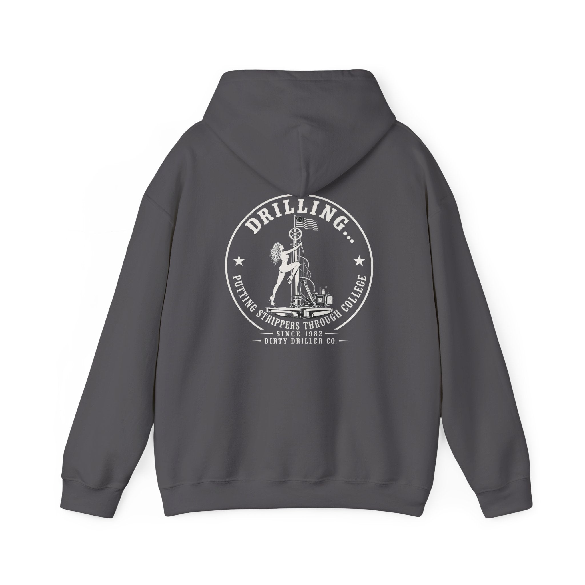 Dirty Driller Co. White Stripper Graphic Hoodie