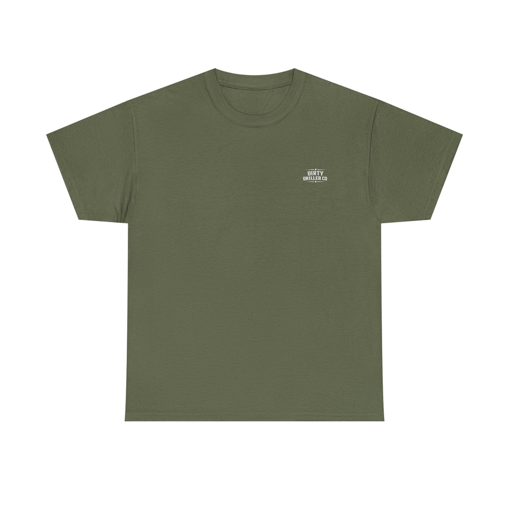 Dirty Driller Co. White Stripper Logo Graphic Tee