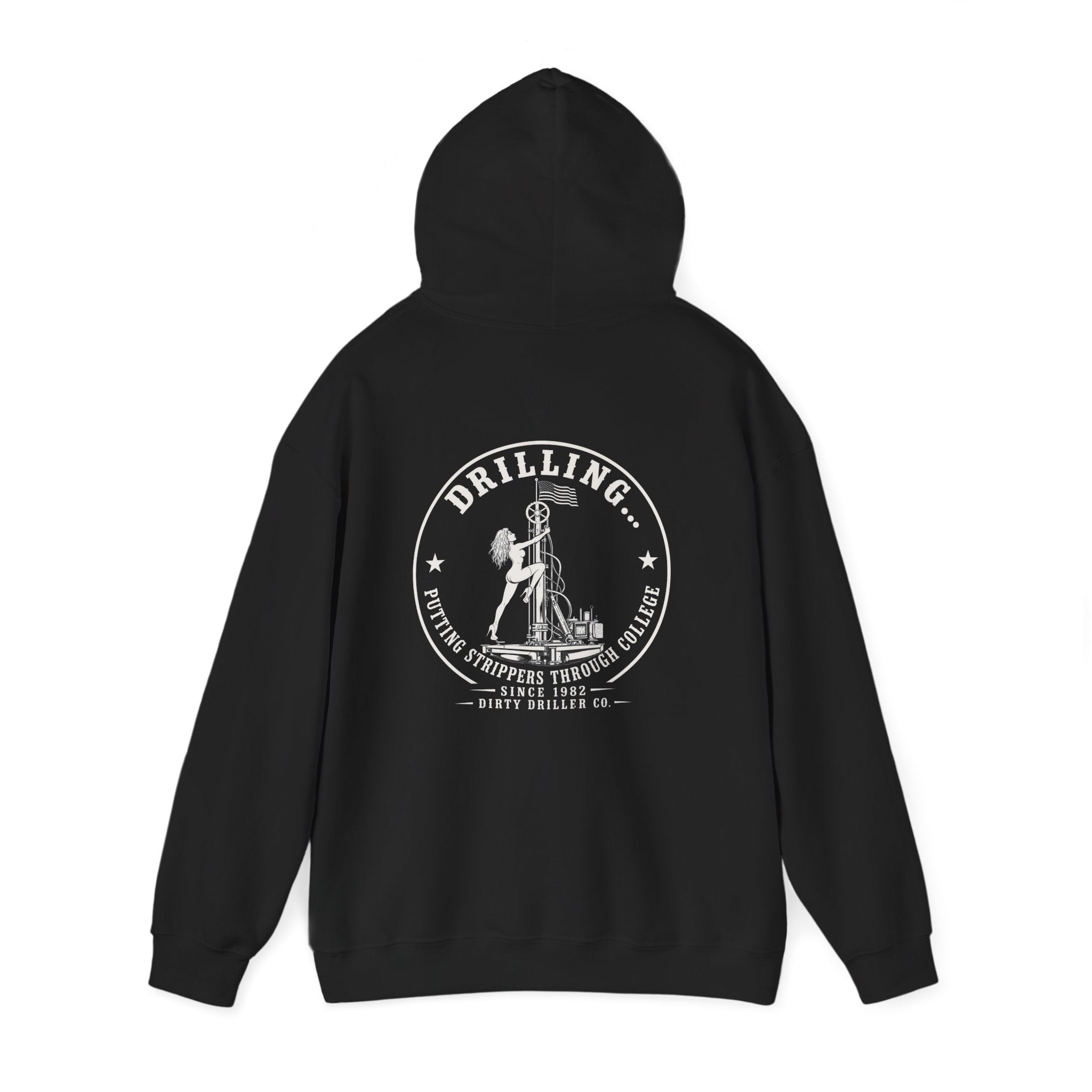 Dirty Driller Co. White Stripper Graphic Hoodie
