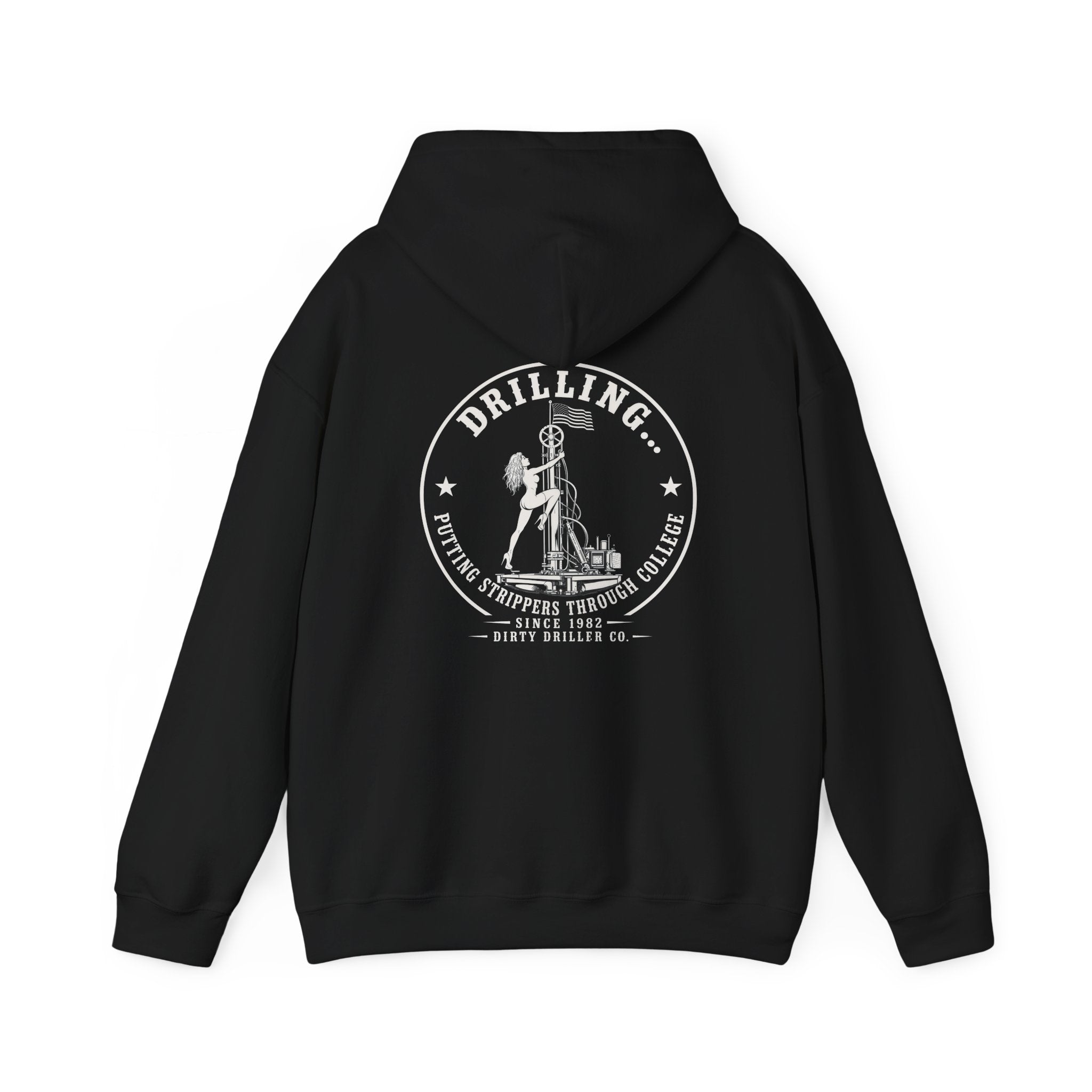 Dirty Driller Co. White Stripper Graphic Hoodie